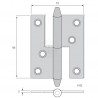 Sarana 3 ½” X 1 ¼”,  kapealle pokalle