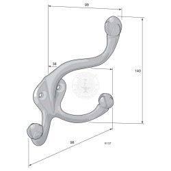 Hattu- ja vaatekoukku