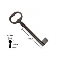 Nyckelämne 68 mm, mattsvart