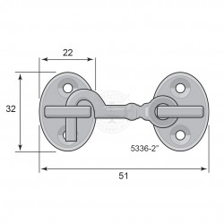 Kasthake 5336, mässing