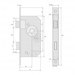 Lukkorunko 5220 Suora, Messinki