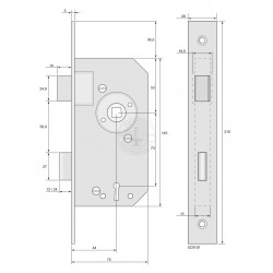 Lukkorunko 5220 Suora, Messinki