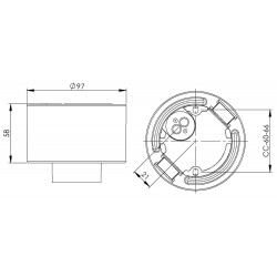 Armatursockel i porslin med takfäste