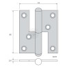 Dörr- / Fönstergångjärn 3 ½ X 1 ¼”, rund