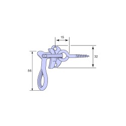 Fönsterlås 5179, Förnicklad