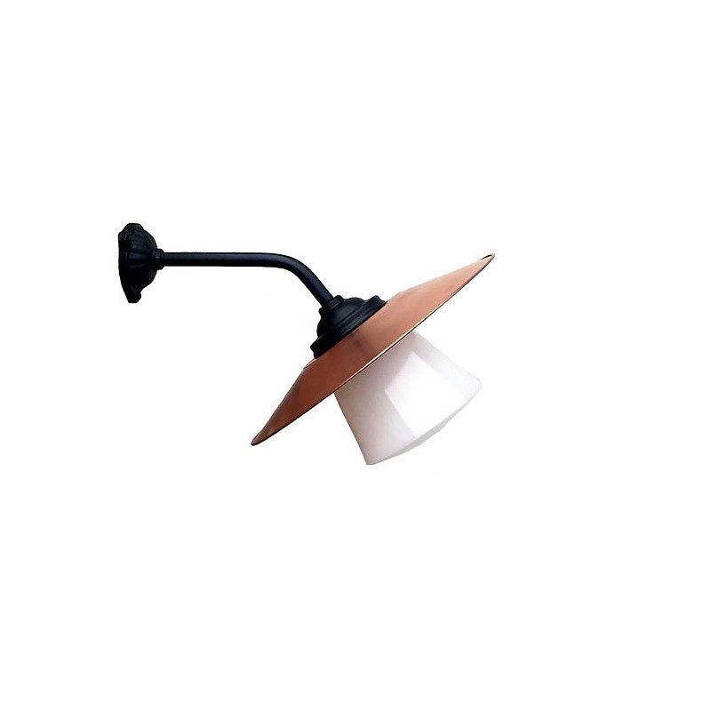 Stationslampa 45 rak kort, koppar