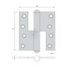 Dörrgångjärn 4 ½” x 1 ¾”, rund