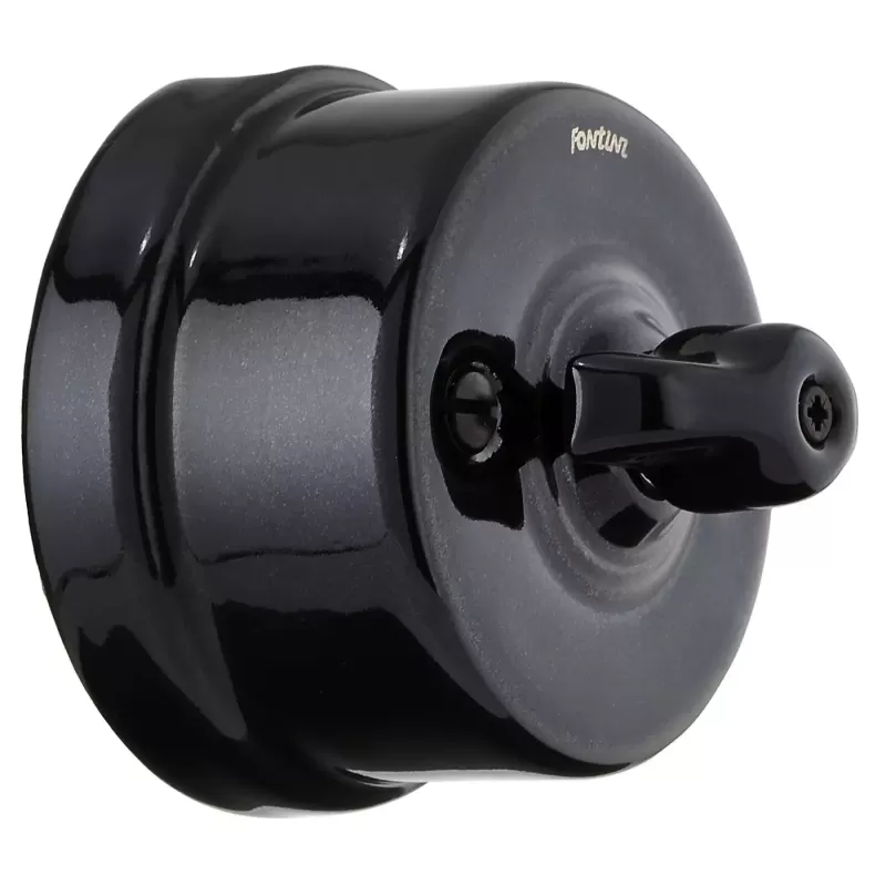 Fontini Vaihtokytkin, posliini musta