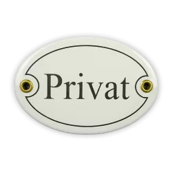 Privat, Emaljskylt