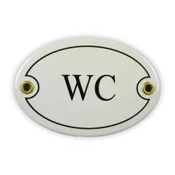 WC, Emaljskylt