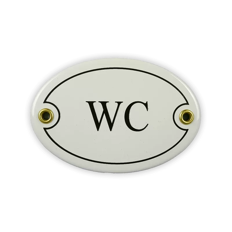 WC, Emaljskylt